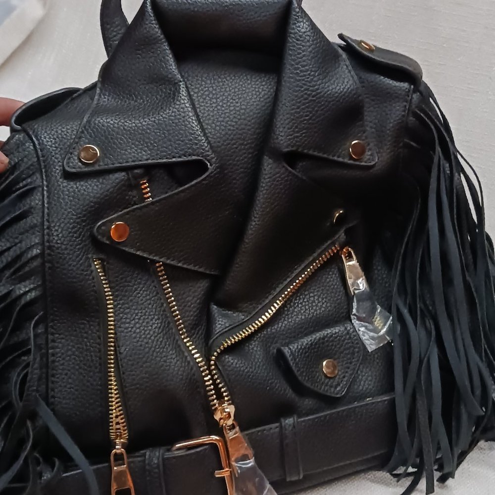 Leather jacket purse - Picture 1 of 3